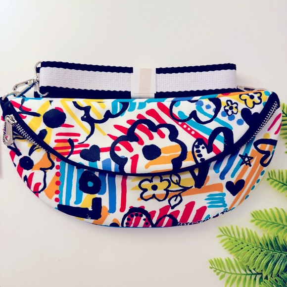 BRIGHTON Graffiti Colorful Love Cross Body Belt Bag NWT - Picture 2 of 13